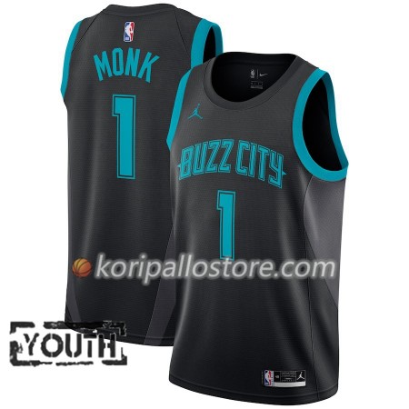 Charlotte Hornets Malik Monk 1 2018-19 Jordan Brand City Edition Musta Lasten Pelipaidat Swingman
